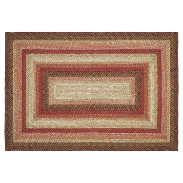 Ginger Spice Jute Braided Rug Rect with Rug Pad 4'x6' VHC Brands - The Fox Decor